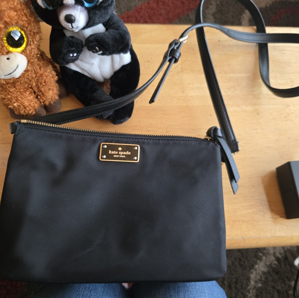 Kate Spade Black Crossbody Bag And Card Holder